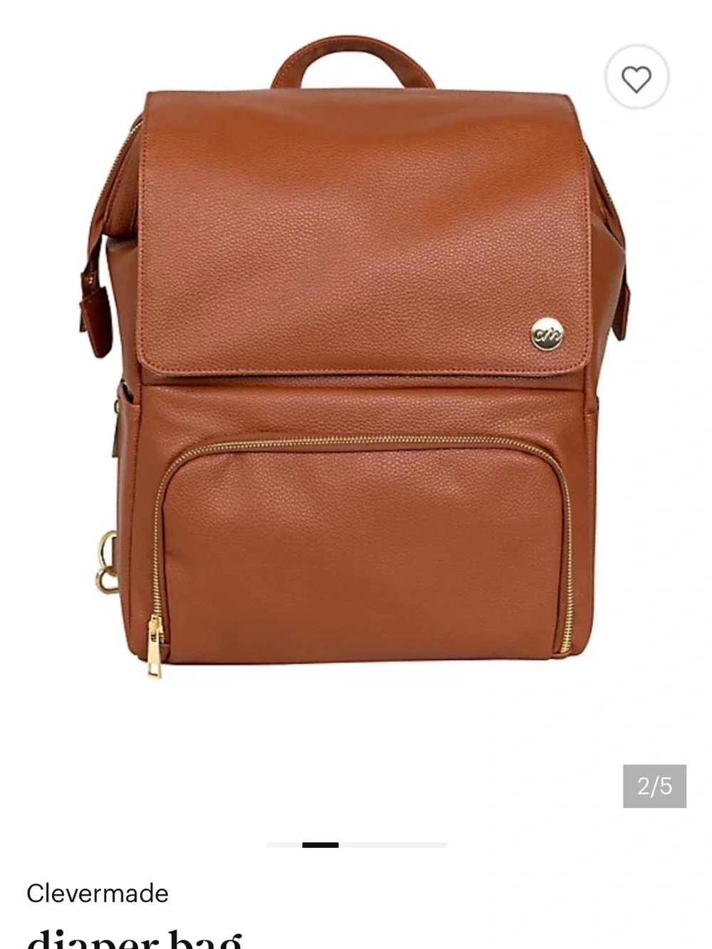 CleverMade Lily Diaper Backpack Brown Like New